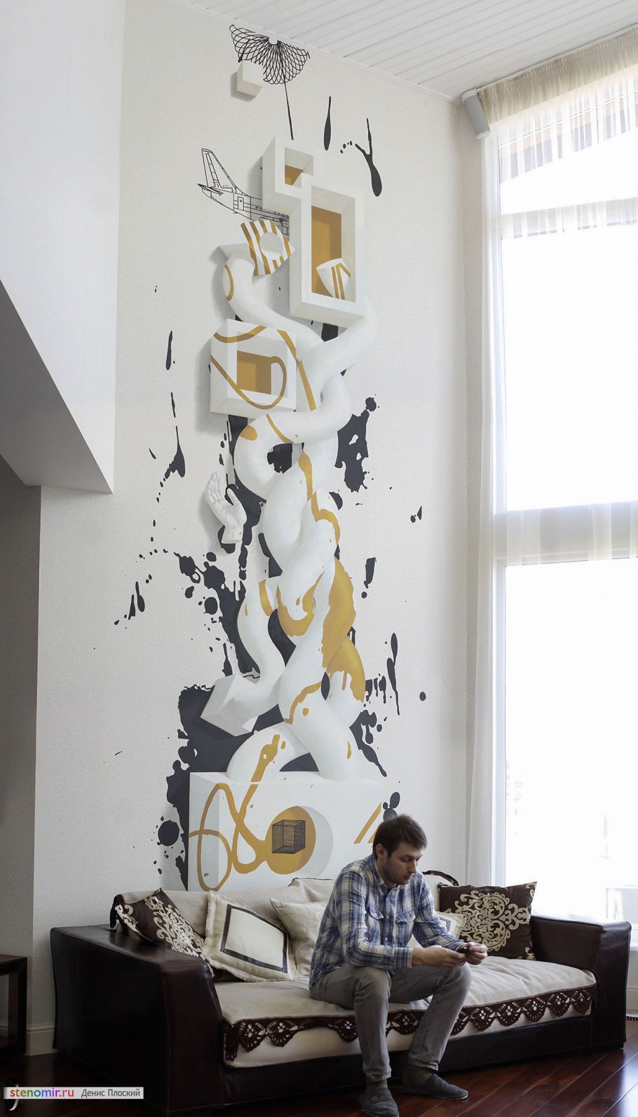 Роспись стен абстракция