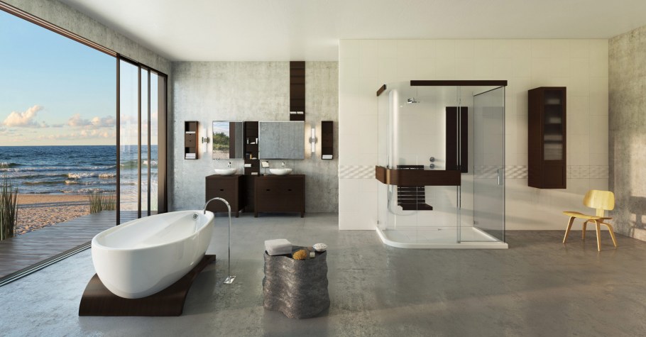 Ванная посреди комнаты