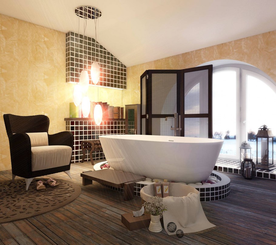 Впгная посреди комнаты