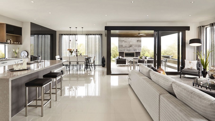 Кухня в особняке в современном стиле