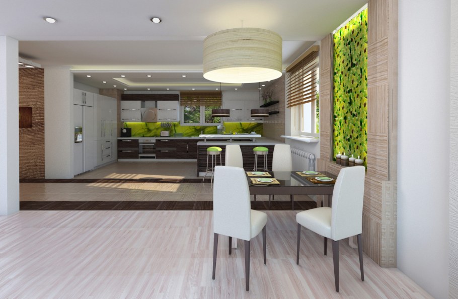 Кухня-гостиная 22м2 эколофт