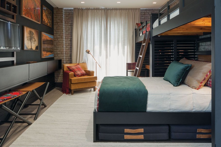 Кровать в стиле лофт для подростка мальчика