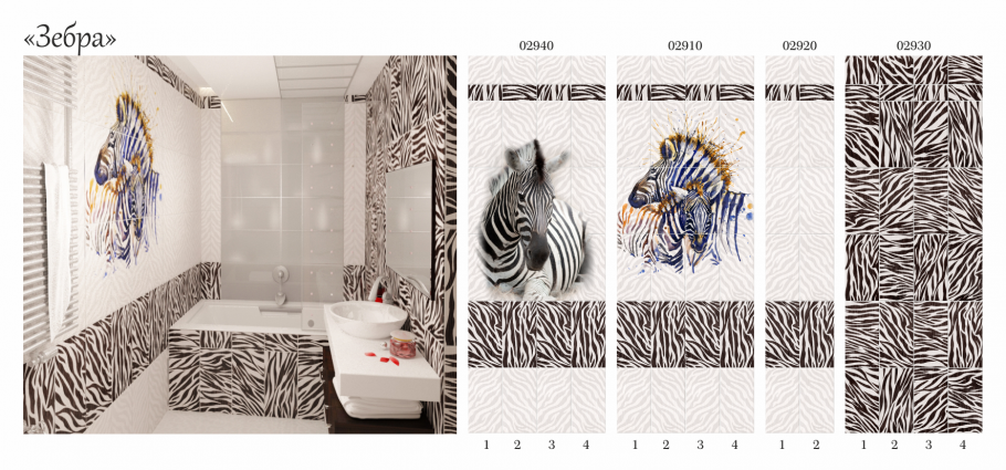 ПВХ панели Панда Зебра