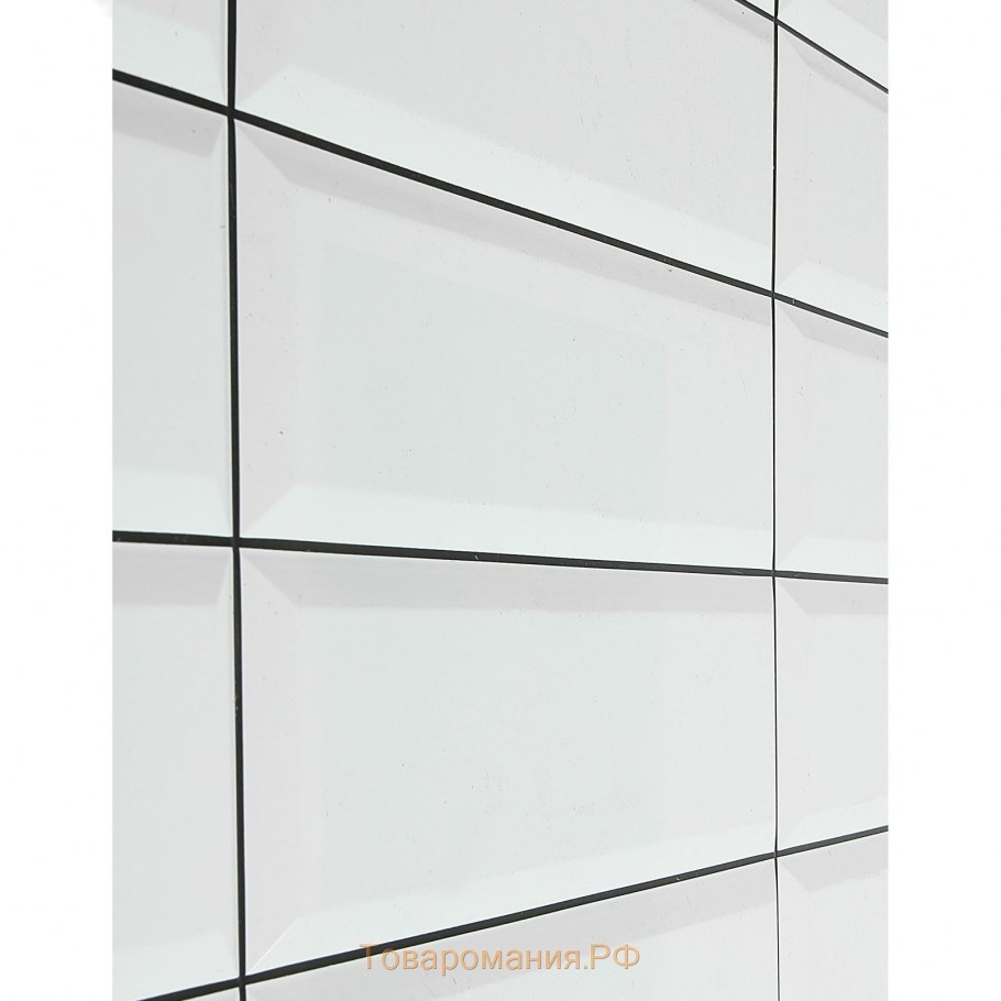 ПАНЕЛЬПВХ "Грейс" плитка белая черный шов 980*480мм