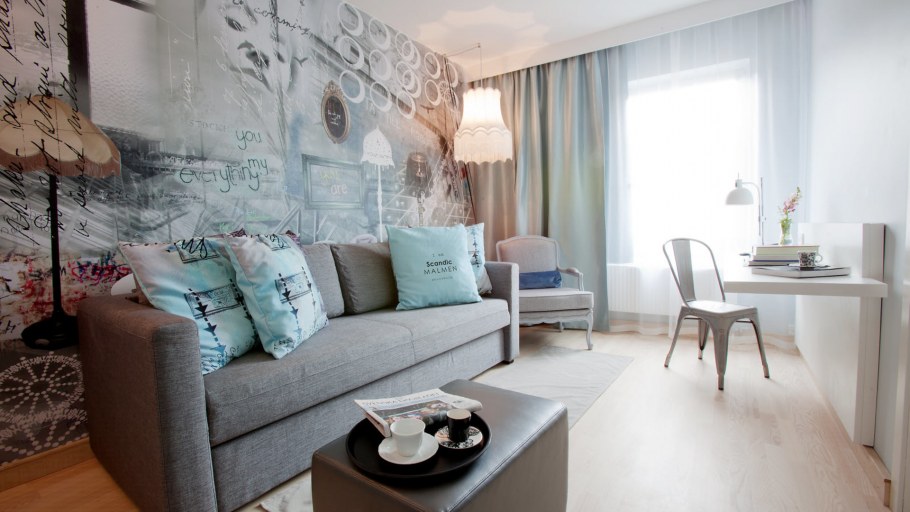 Темные обои в интерьере