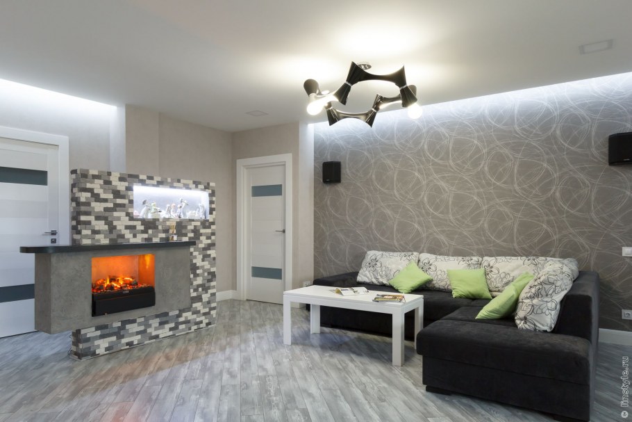 Акцентная стена в гостиной