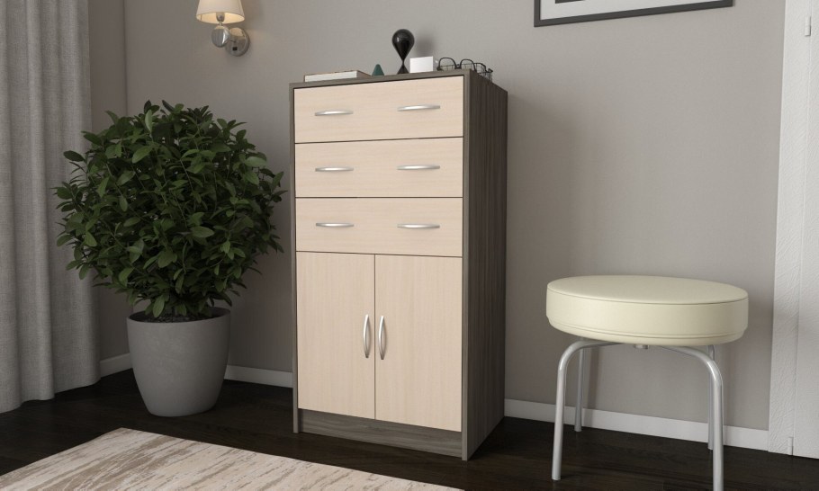 Комод бар Даллас 07 белый глянец