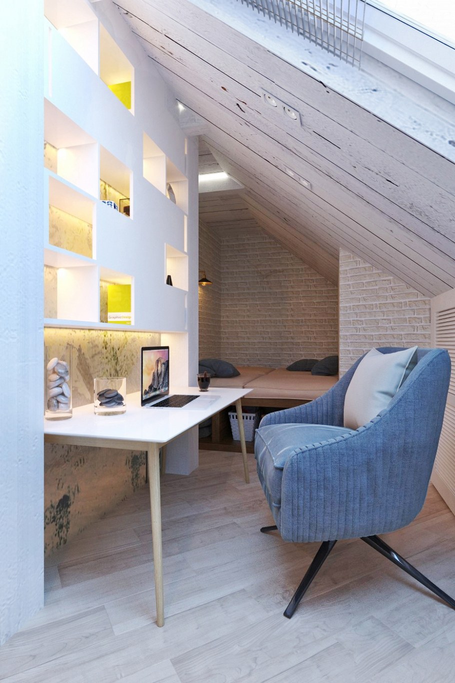 Спальня на мансардном этаже