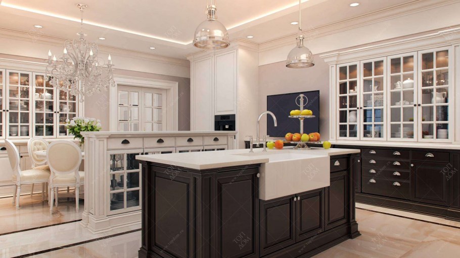 Цвет слоновой кости в интерьере кухни сочетание