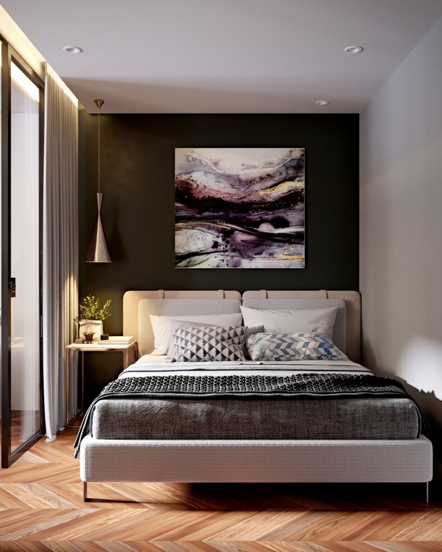 Современная планировка спальни