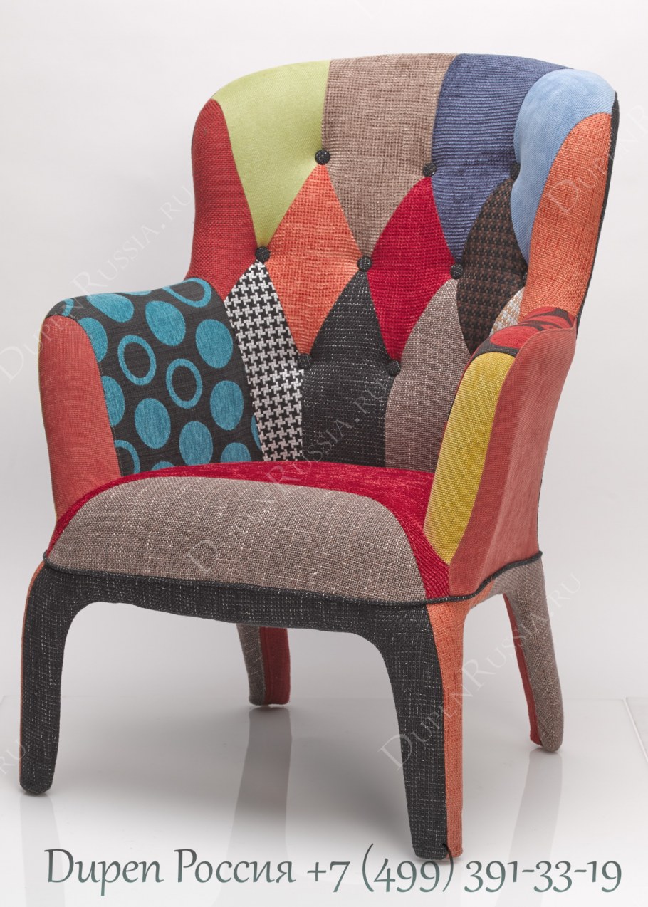 Кресло Dupen пэчворк