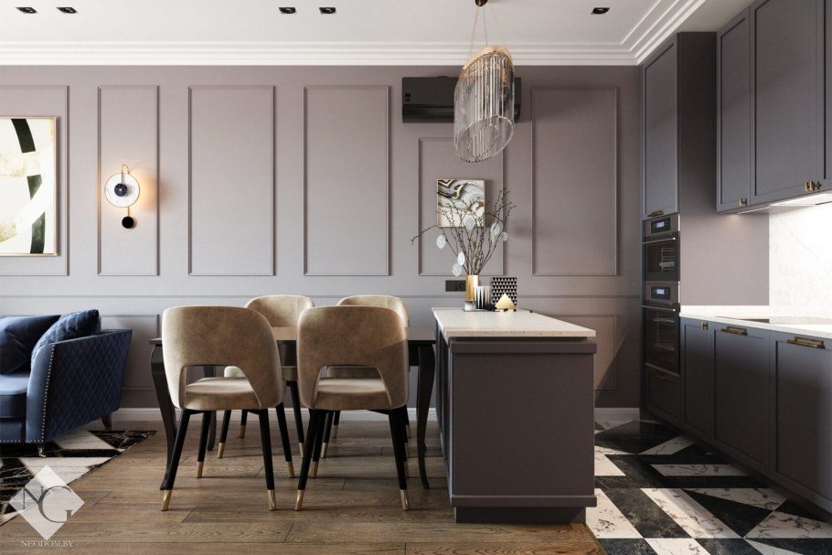 Фотообои для зала в классическом стиле