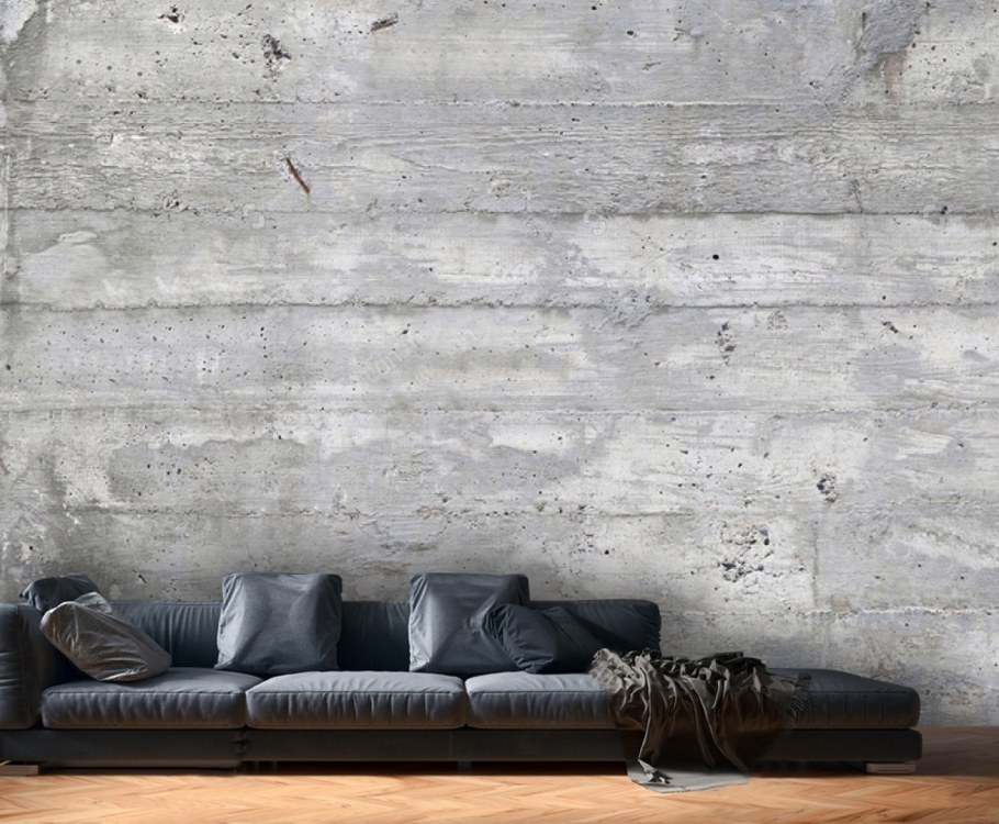 Цементные стены в лофте