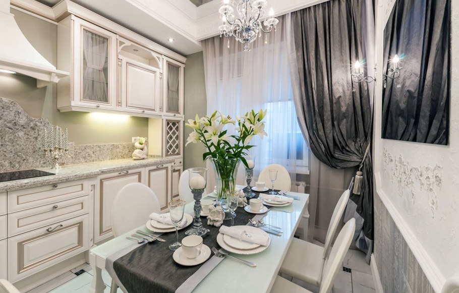 Гостиная с камином в стиле арт деко