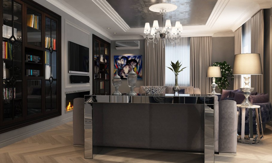 Интерьер в стиле Неоклассика ресепшн