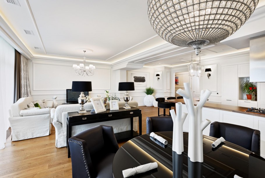 Кухня гостиная неоклассицизм