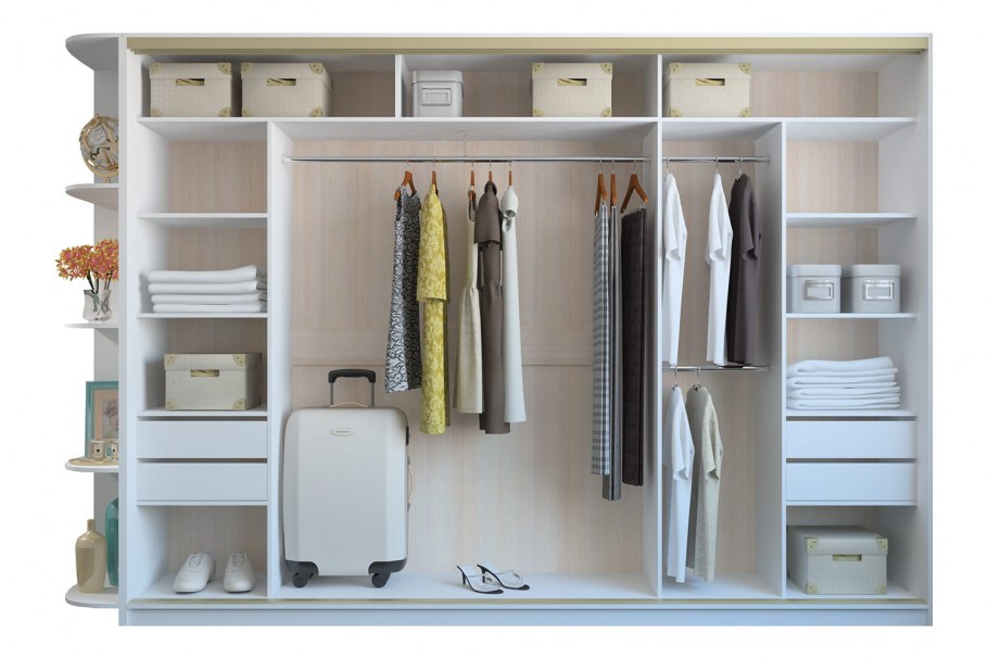 Зеркальные двери для гардеробной