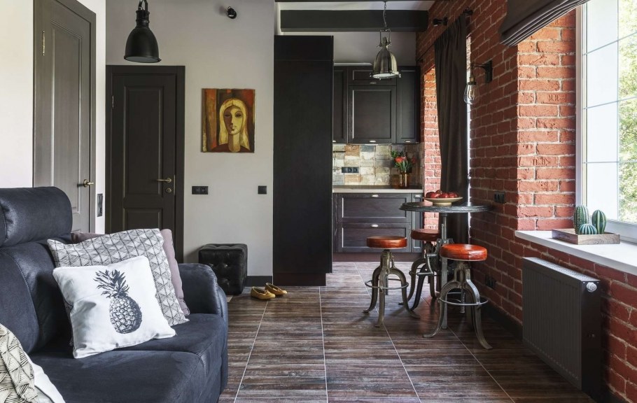 Квартира в стиле лофт 30 кв м