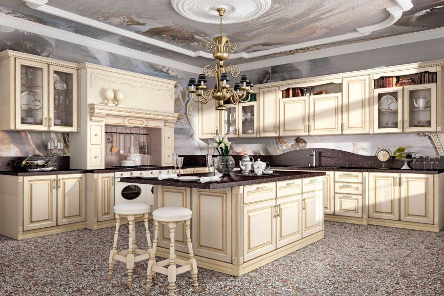 Кухня Верона ясень золото Сурская