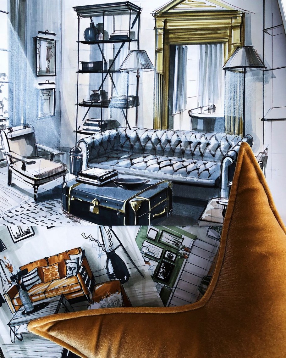 Скетч интерьера