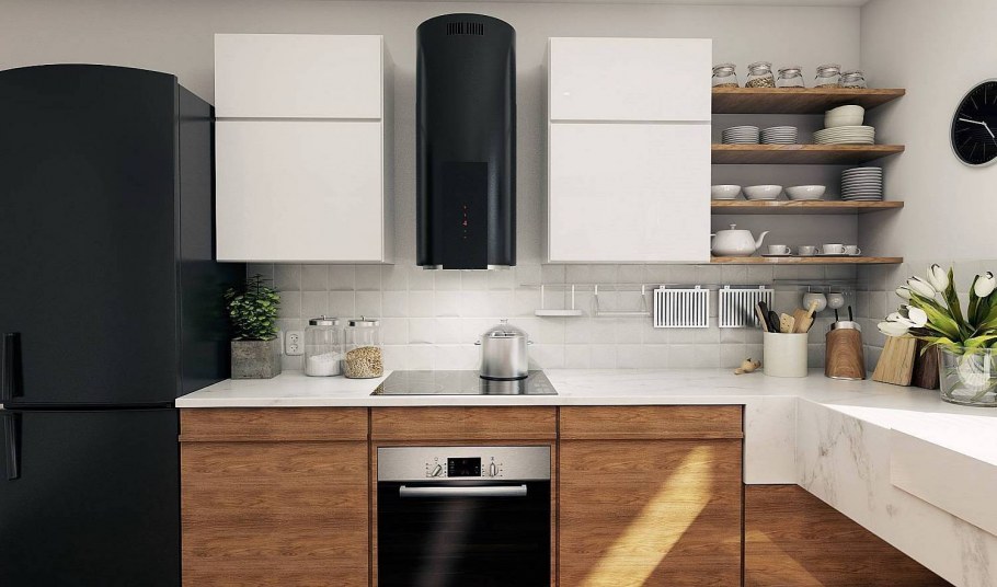 Кухонная вытяжка Konigin Skybox Black Glass 60