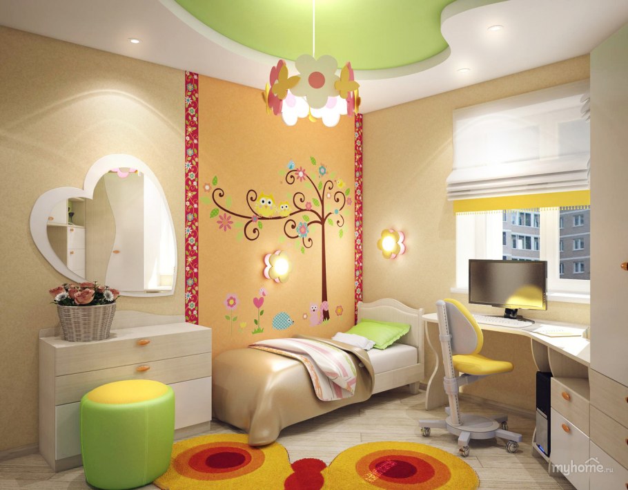 Необычная детская комната для девочки
