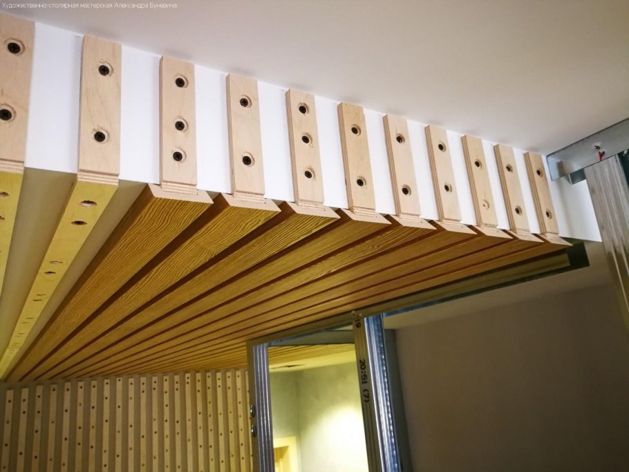 Скрытый крепеж для реечной перегородки