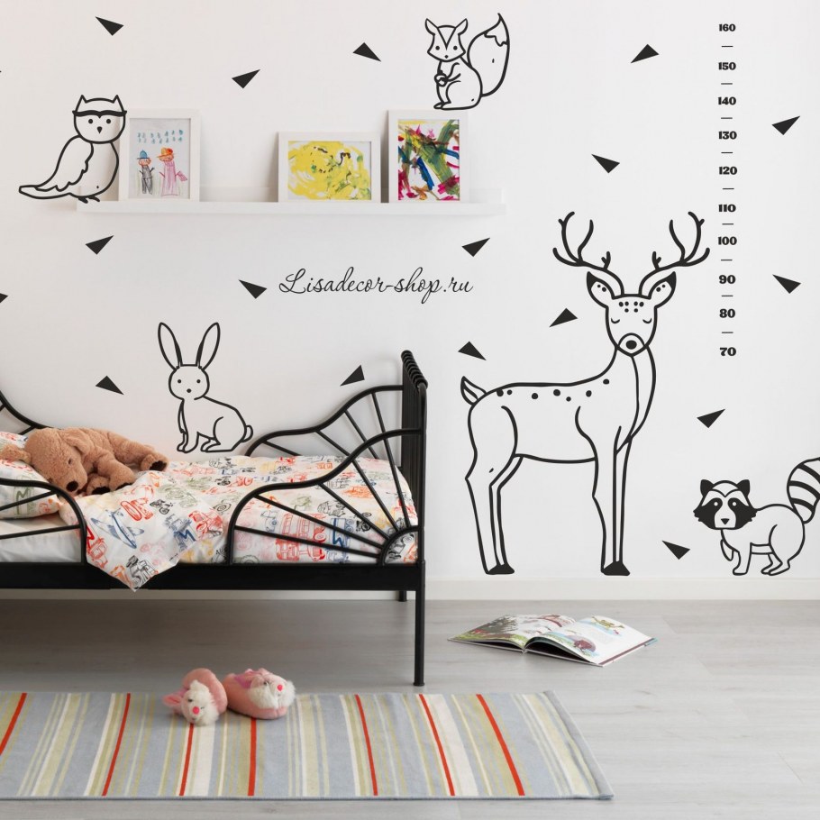 Интерьерные наклейки в детскую в скандинавском стиле