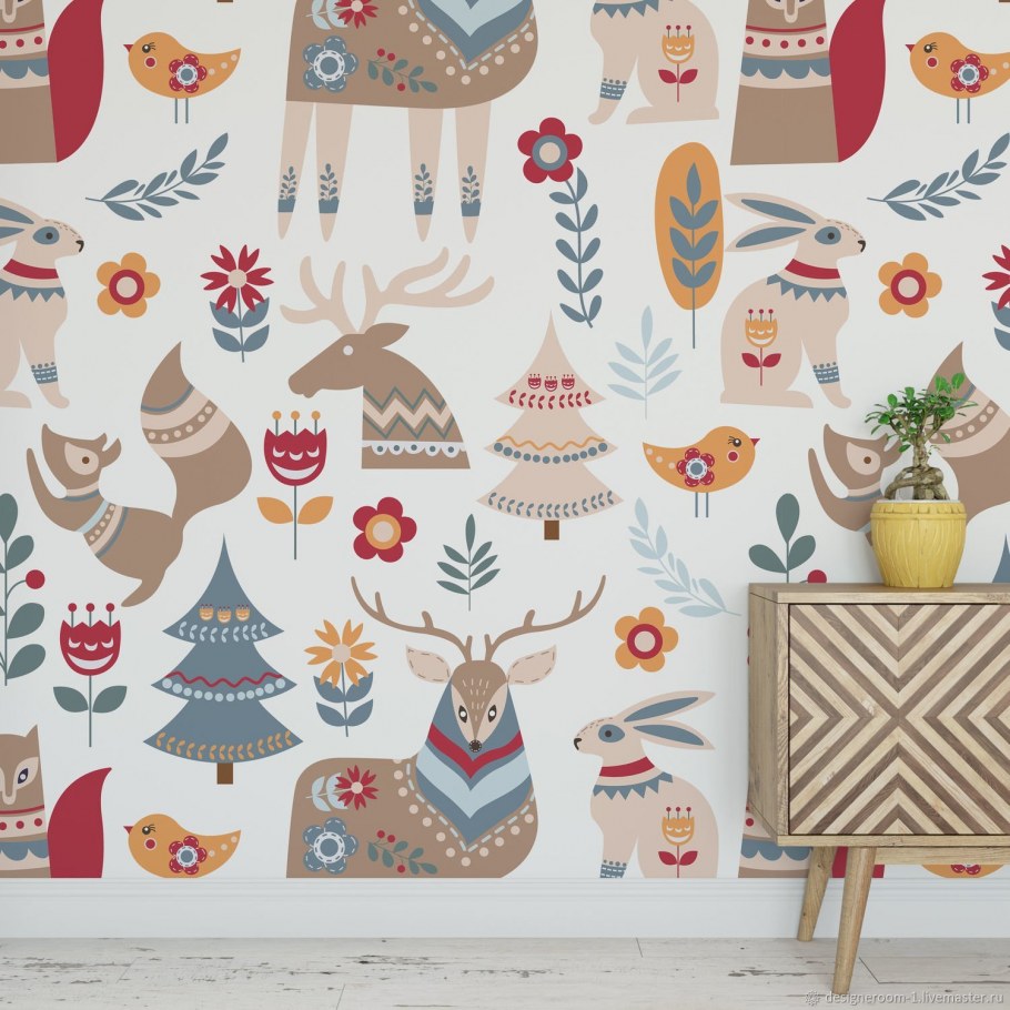 Обои в скандинавском стиле