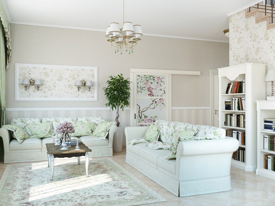 Гостиная в стиле Прованс