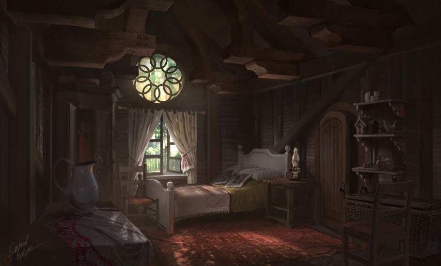 Спальня ар деко синяя