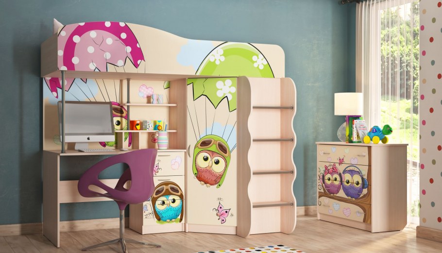 Д1 премиум кровать чердак