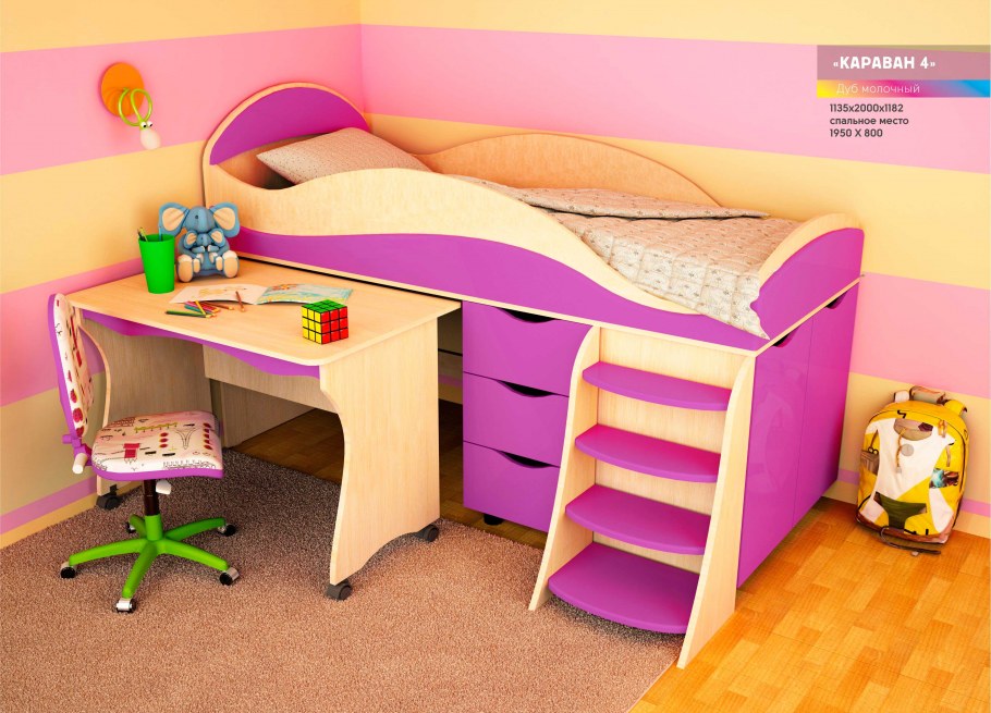 Кровать-чердак "Караван-4"