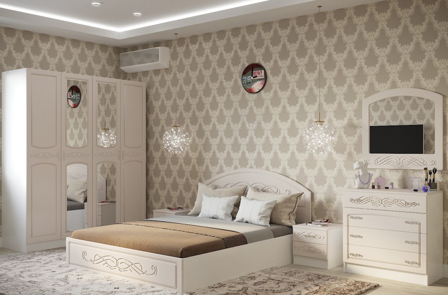 Спальный гарнитур Венеция жемчуг