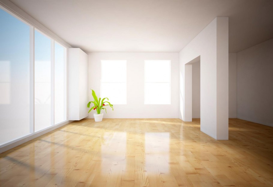 Пустая комната с белыми стенами