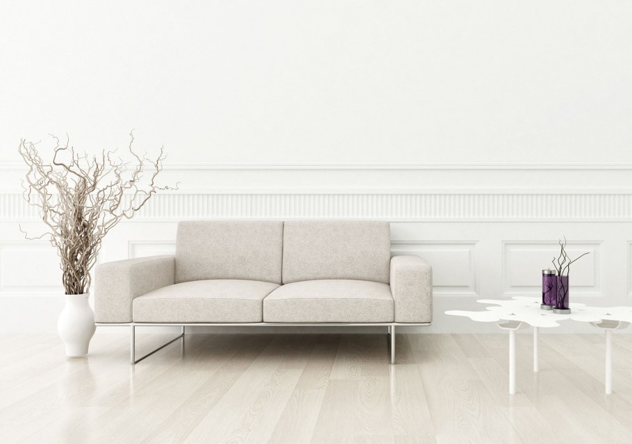 Интерьер комнаты в белом цвете