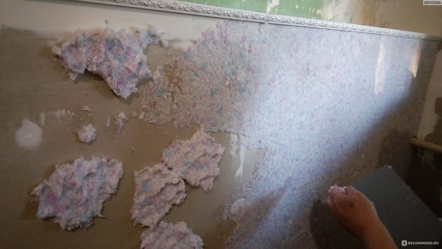 Жидкие обои на неровные стены