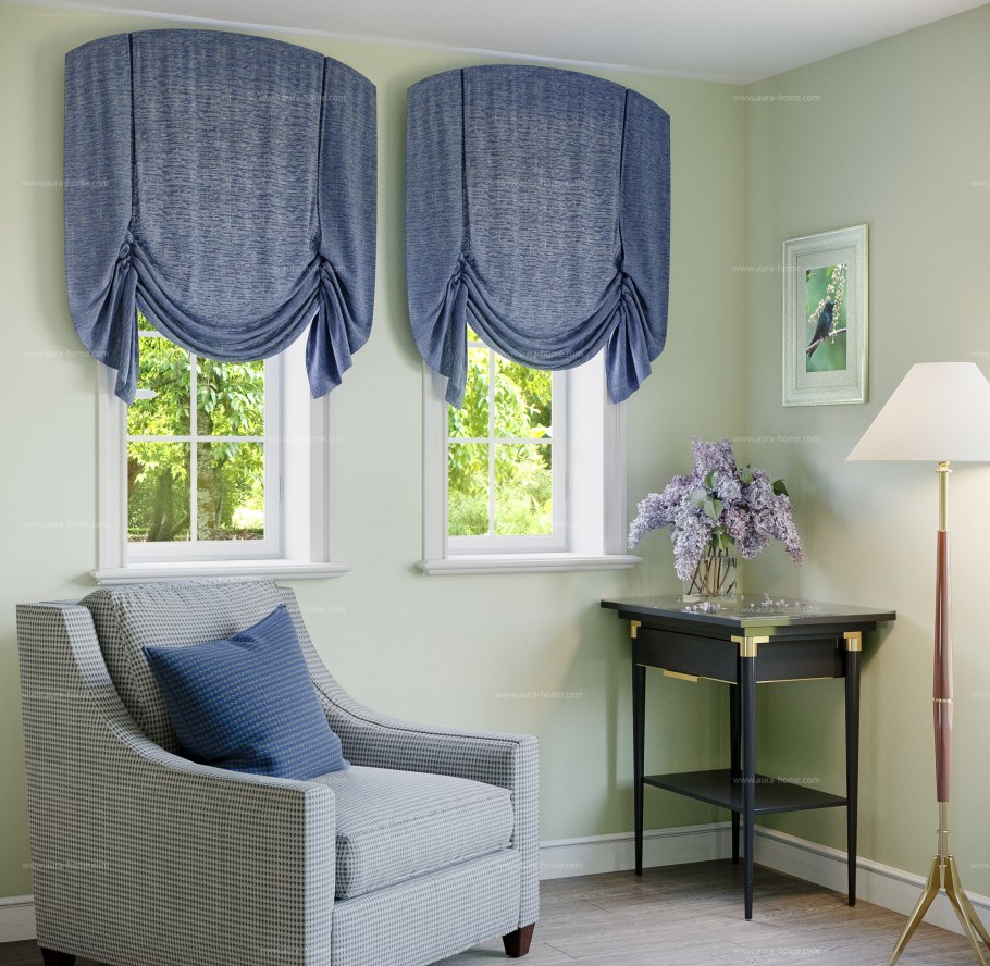 Шторы на французское окно