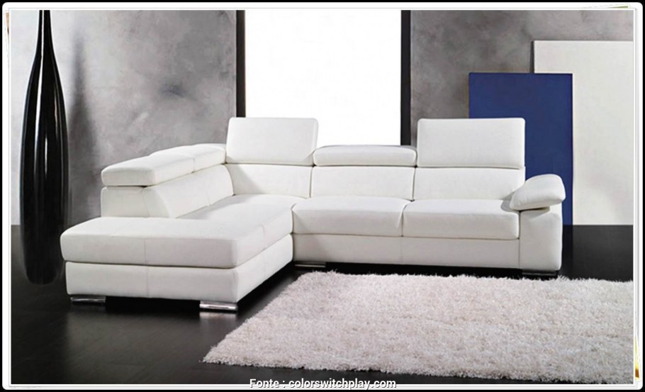 Белый кожаный диван