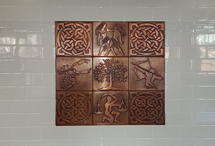 Медная плитка для кухни