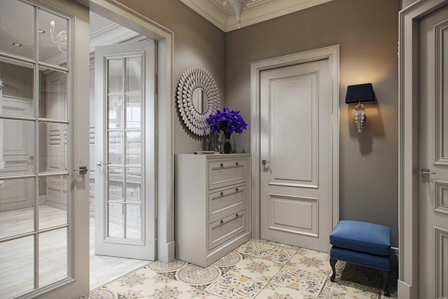 Прихожая в неоклассическом стиле
