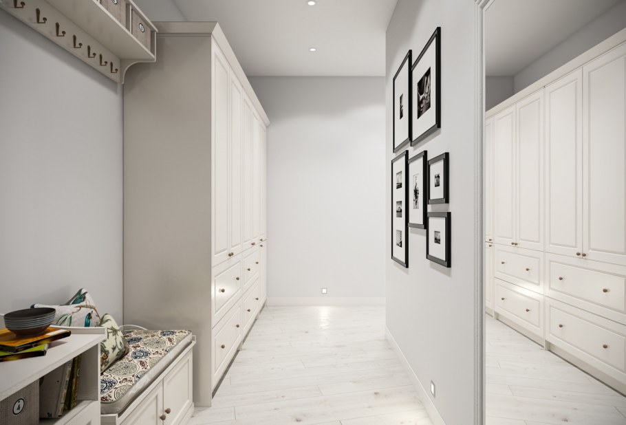 Белая прихожая Сканди