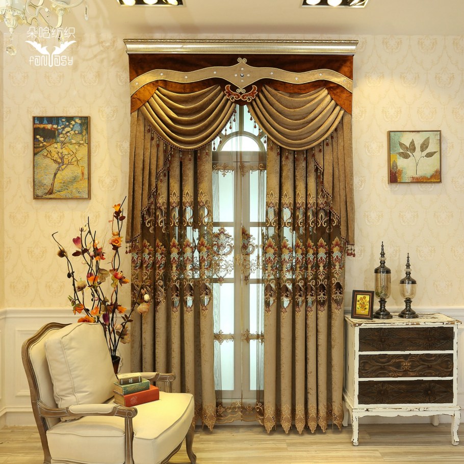 Штора с подхватом на одну сторону