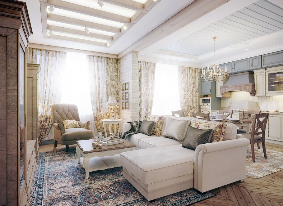 Гостнинаяв стиле Прованс