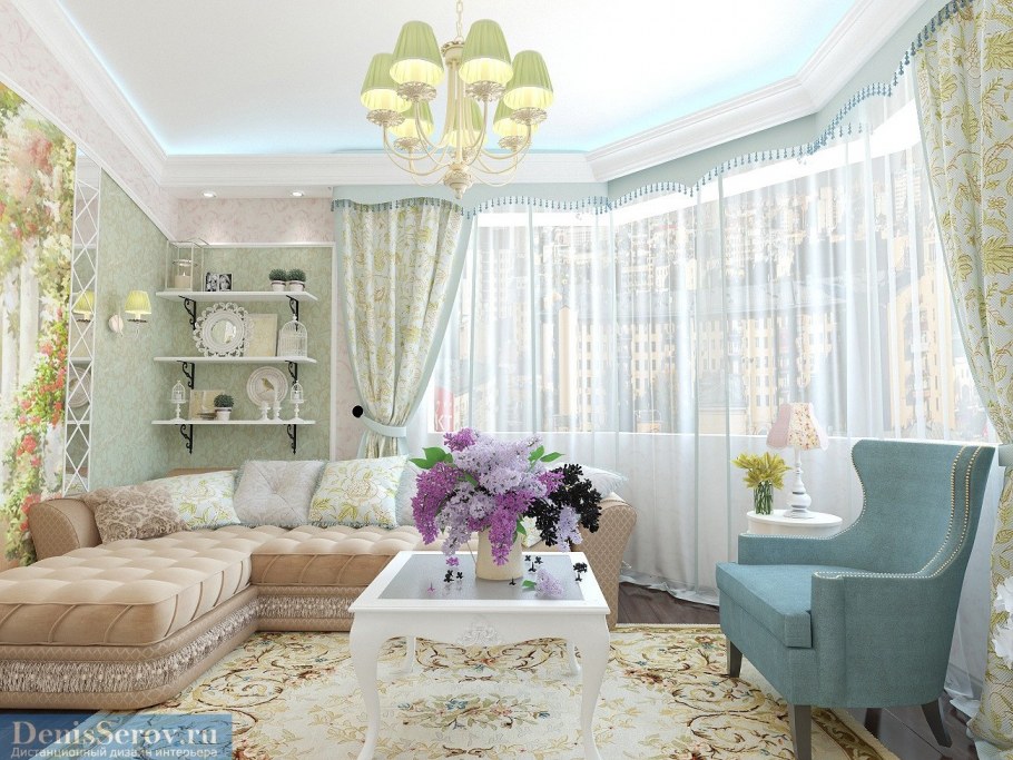 Гостиная современный Прованс