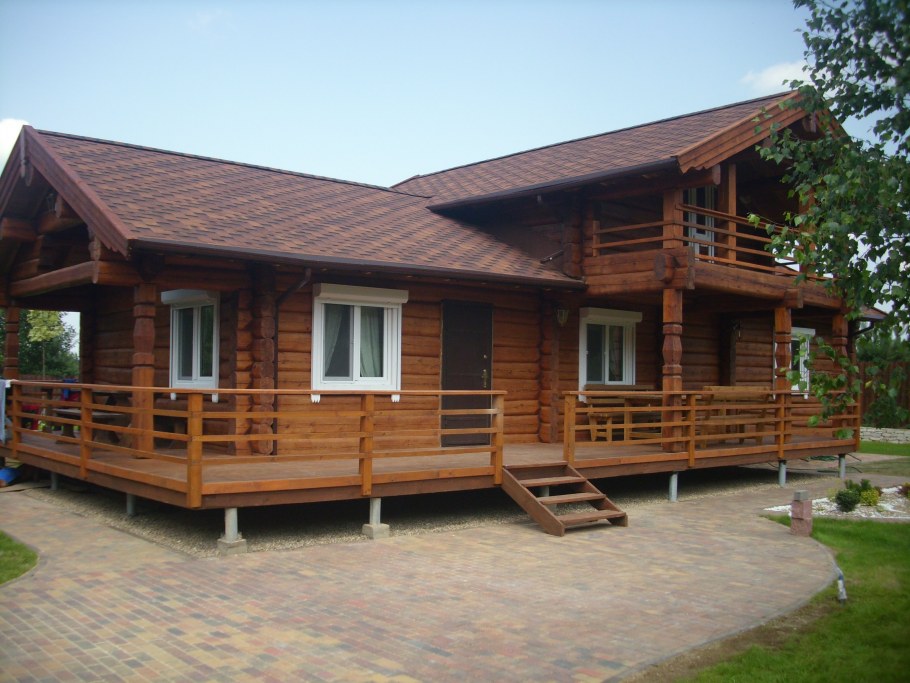 Деревянный дом по норвежской технологии лафет