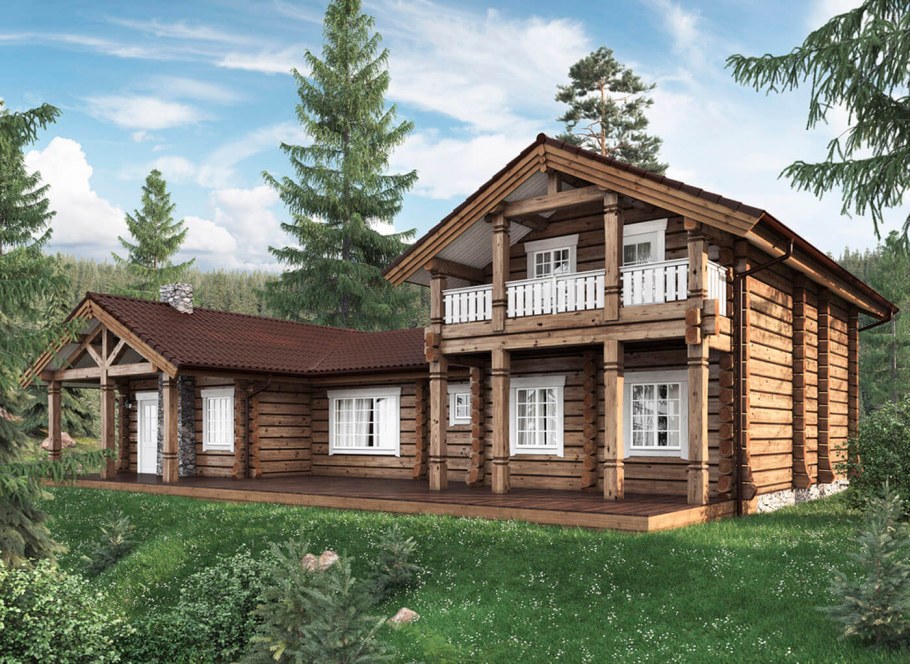 Лафет дом Норвежская рубка