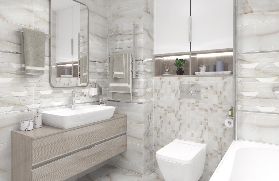 Slim плитка настенная бежевый 34072 25х50