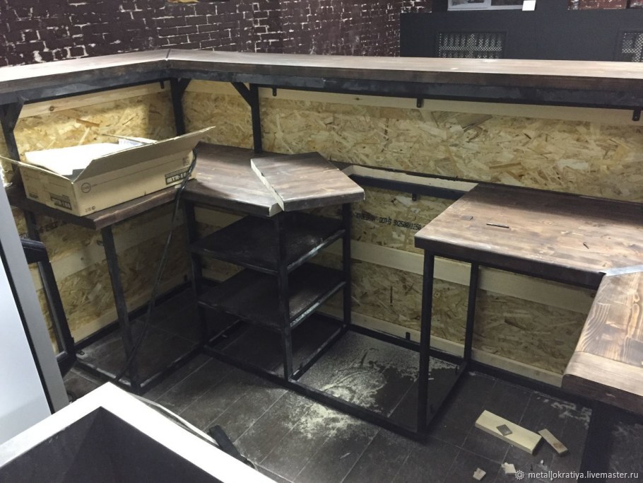 Кухня из массива ясеня «лофт Легно»