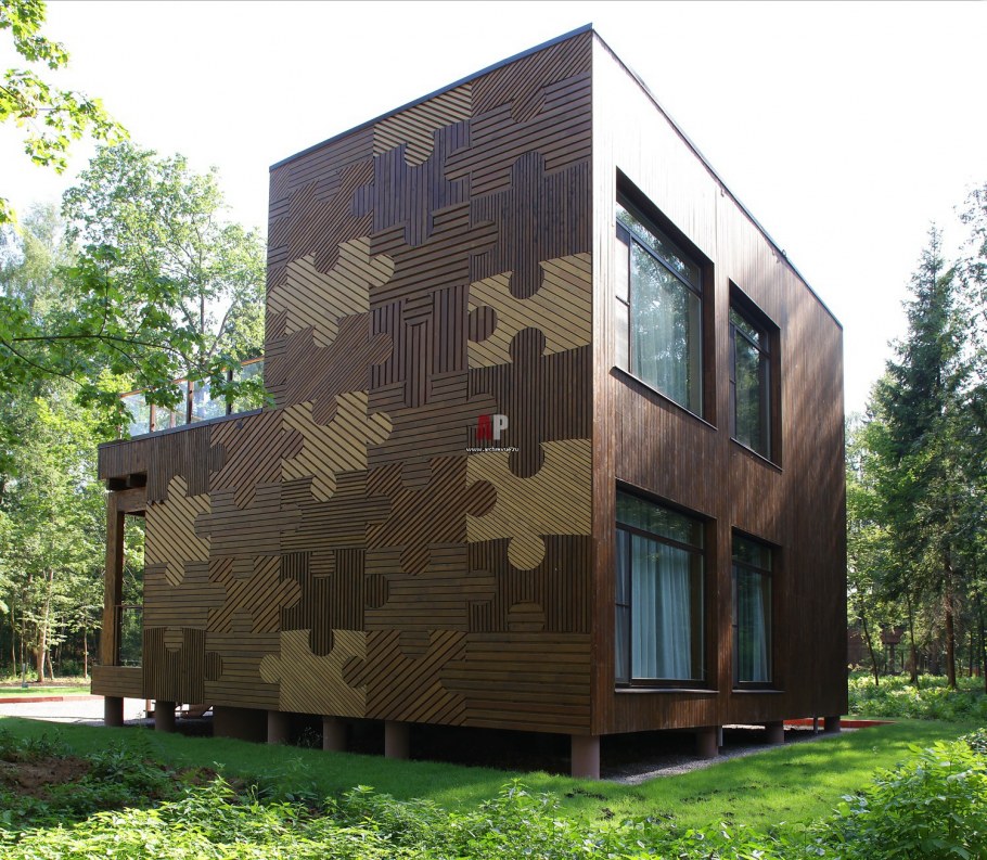 Необычные фасады деревянных домов